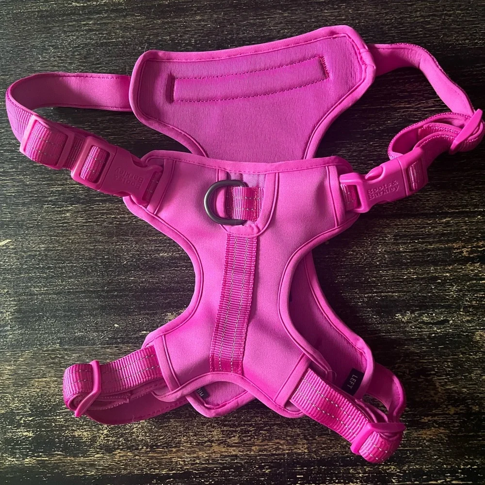 Boots & Barkley pink dog large harness